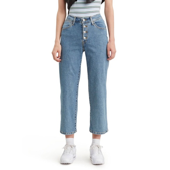 Levi's Denim - Levi’s Mile High Cropped Wide Leg Jeans Denim 28